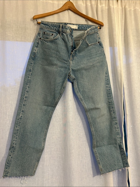 Topshop Denim - Topshop Light Blue Straight Leg Jeans